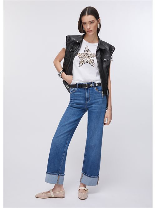 T-shirt woman white LIU JO | WA6493JS923/P9656